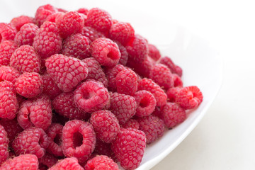 raspberries on a plate