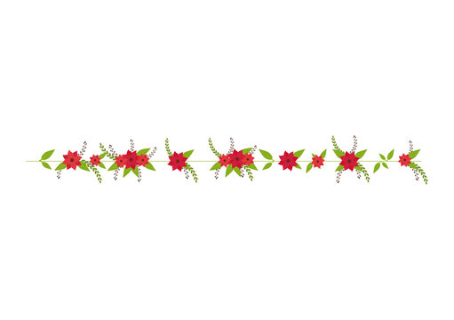 flower floral ornament decorative leaves petal blossom vector illustration 