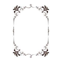 frame victorian vintage old ornate decorative vector illustration