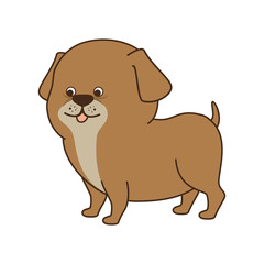 dog cartoon animal canine mascot pet domestic vector illustration 