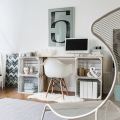 DIY desk in stylish room