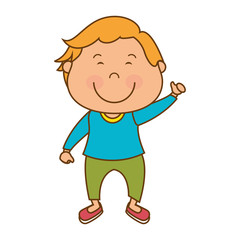 boy little smiling kid child happy icon vector illustration