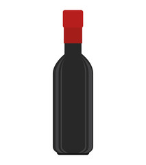 wine alcohol liquor drink bottle beverage winery vector illustration