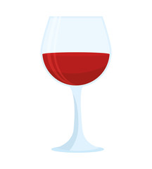 wine glass red beverage drink alcohol liquor vector illustration