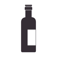 wine alcohol liquor drink bottle beverage winery vector illustration