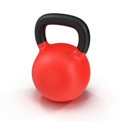 Naklejka na ściany i meble Kettlebell isolated on white 3D Illustration