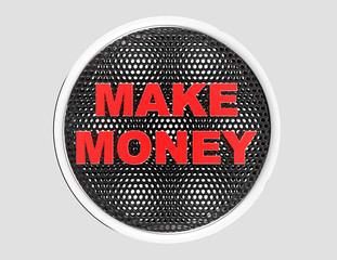  button with make money words