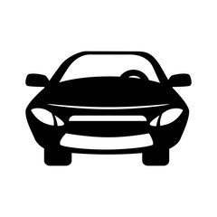 Obraz premium car vehicle transportation automobile front view vector illustration