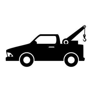 recommend clip art: car towing truck tow service vehicle silhouette vector illustration