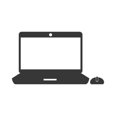 laptop screen computer technology and electronic device vector illustration