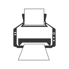 printer machine technology and electronic device vector illustration