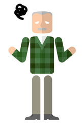 シニア男性：あきれる
