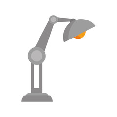 desk lamp work office  utensils workplace objects vector illustration