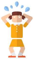 女の子：あわてる
