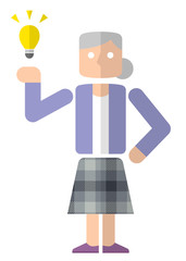 シニア女性：アイデア
