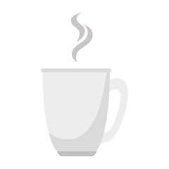 delicious coffee or tea served in a hot cup vector illustration