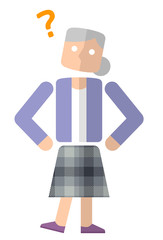 シニア女性：疑問
