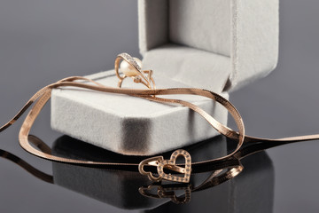 Gift set of gold jewelry