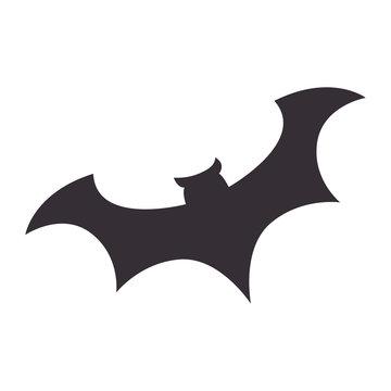 bat black animal halloween symbol silhouette vector illustration