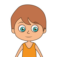 boy smiling happy child kid face cartoon vector illustration