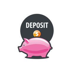 vector logo piggy bank