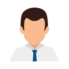 business man wearing suit and tie front view vector illustration