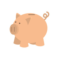 money saving and investment piggy pink moneybox vector illustration