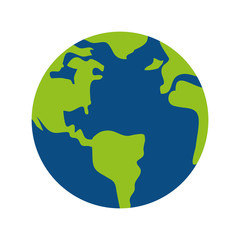 earth world globe map planet geography design vector illustration