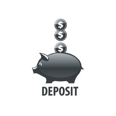 vector logo piggy bank