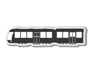 transportation vehicle public train underground railway vector illustration