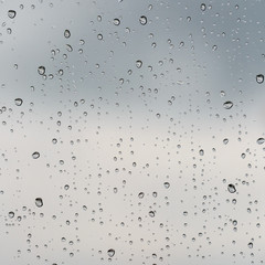 Raindrops on a glass