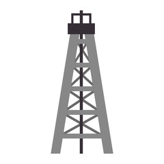 factory and industry plant equipment oil tower structure vector illustration