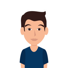 avatar man wearing  casual clothes front view vector illustration
