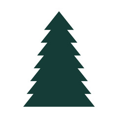pine tall tree plant traditional christmas decorative symbol vector illustration