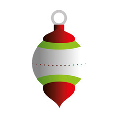 christmas season decoration red and green ball decoration vector illustration