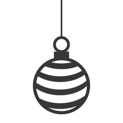 christmas season decoration ball decoration silhouette vector illustration