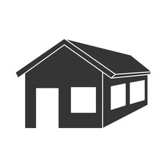 house building home property residential exterior silhouette vector illustration