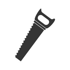 saw tool repair electronic construction device silhouette vector illustration