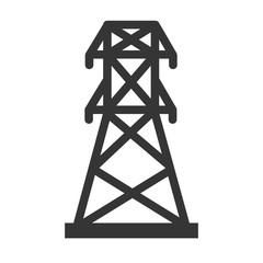 energy tower industry electricity structure building silhouette vector illustration