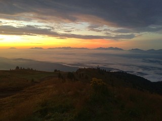 Obraz premium View from the top in Gerlitzen Alpen on Austria