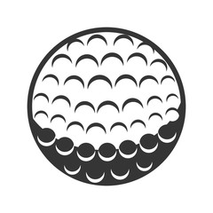 golf ball sport game club activity silhouette vector illustration