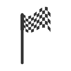 winner flag sport games checkered element vector illustration