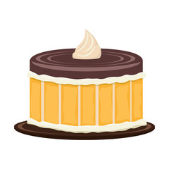 cake dessert food pastry bakery cream sweet vector illustration