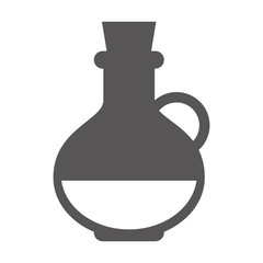 bottle container beverage glass olive oil silhouette vector illustration