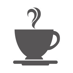 coffee cup hot drink mug beverage silhouette vector illustration