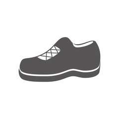 shoe casual footwear lace foot clothing silhouette vector illustration