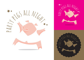Cochon, Pictogramme, Logo, Fête, Festival