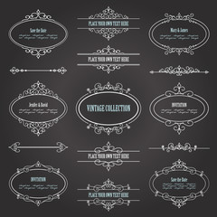 Vintage chalk frames and dividers set.