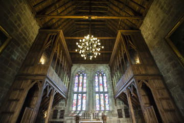 Interior of the chapel inside the palace of Guimaraes in North Portugal, Europe