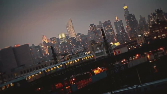 NYC skyline by night
